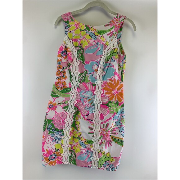 Lilly Pulitzer Target Nosey Posie Floral Sleeveless Shift Mini Dress 20th Size 4 - Picture 1 of 14